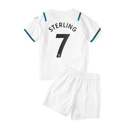 Camisolas de Futebol Manchester City Raheem Sterling 7 Criança Alternativa 2021-22